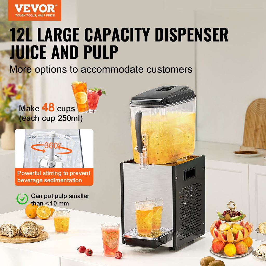 Gėrimų dozatorius VEVOR LYJ12LX1, 12 l talpos
