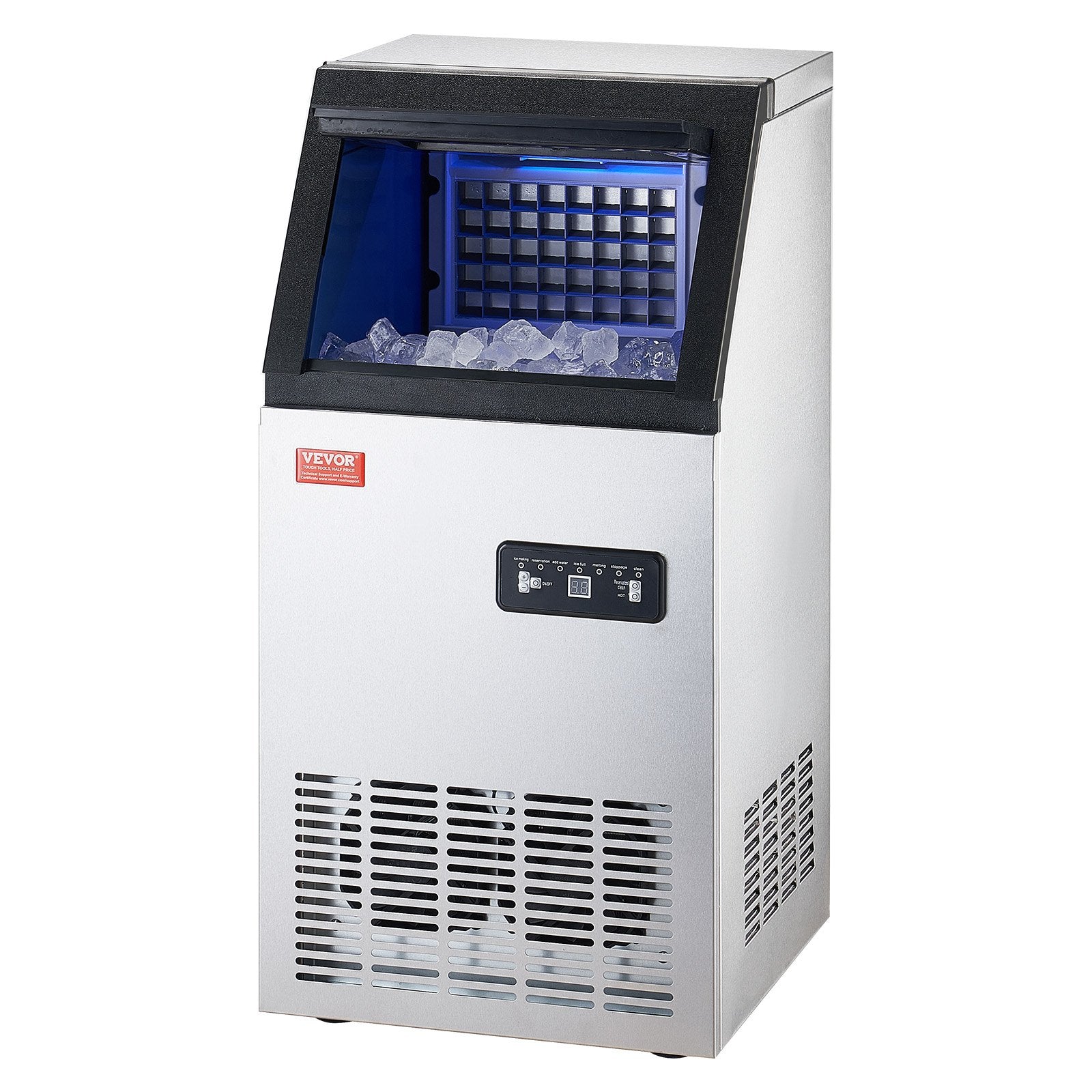 Komercinis ledo gaminimo aparatas VEVOR SKF-B40F, 45 kg/24h