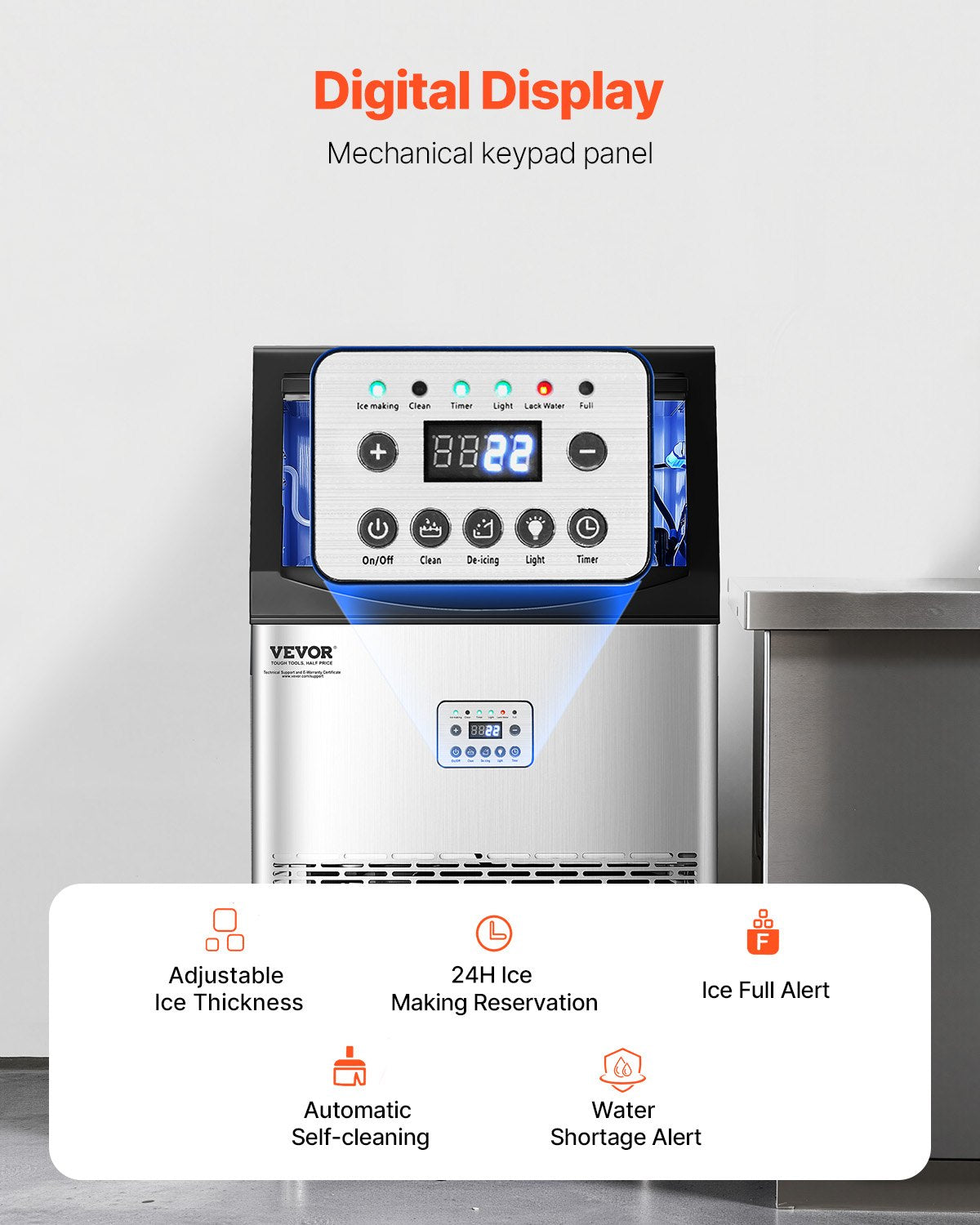 Pramoninis ledo generatorius VEVOR CIM-500T, 41 kg/para