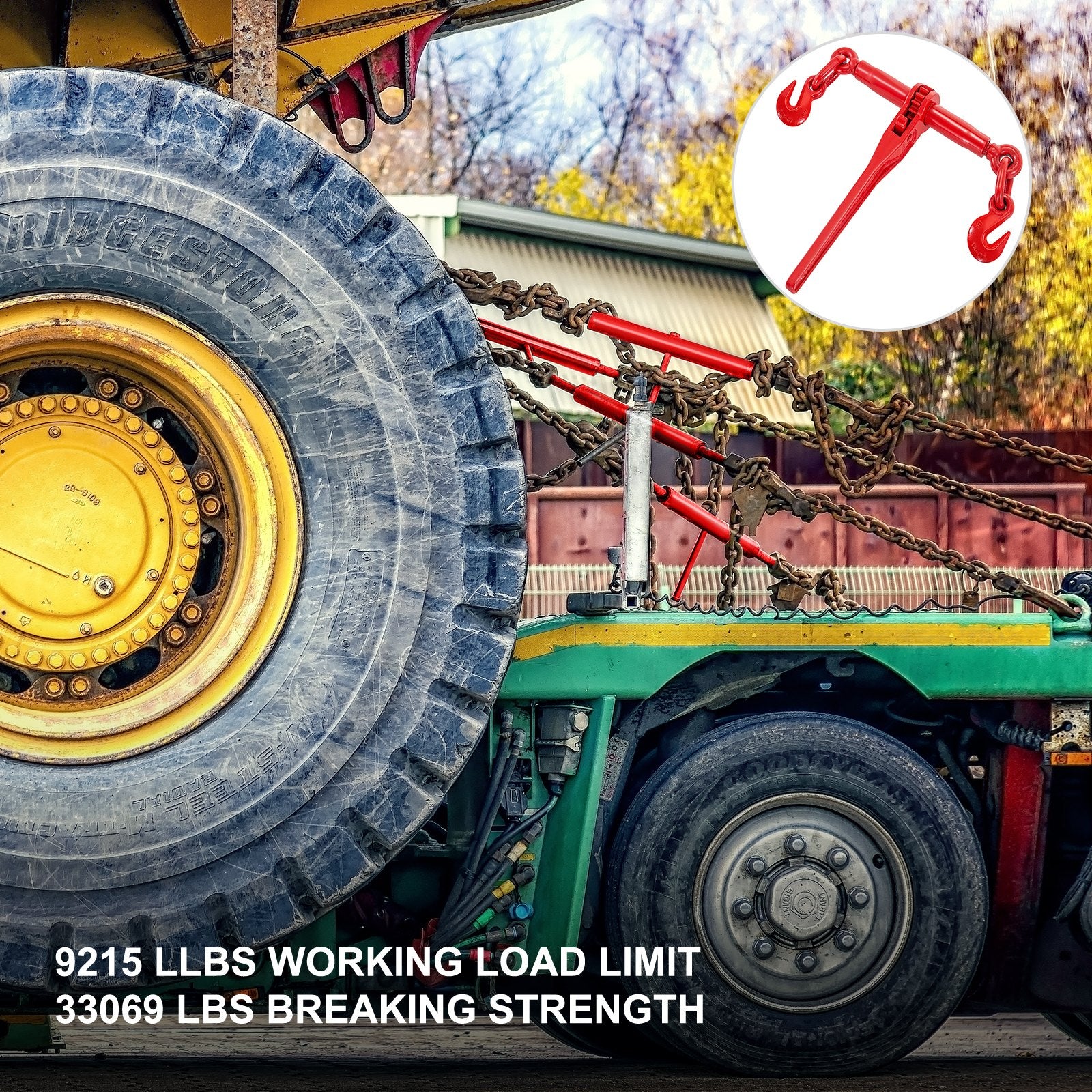 Grandinių įtempėjas VEVOR 9215LBS, 3/8" – 1/2" grandinėms, 2 vnt.