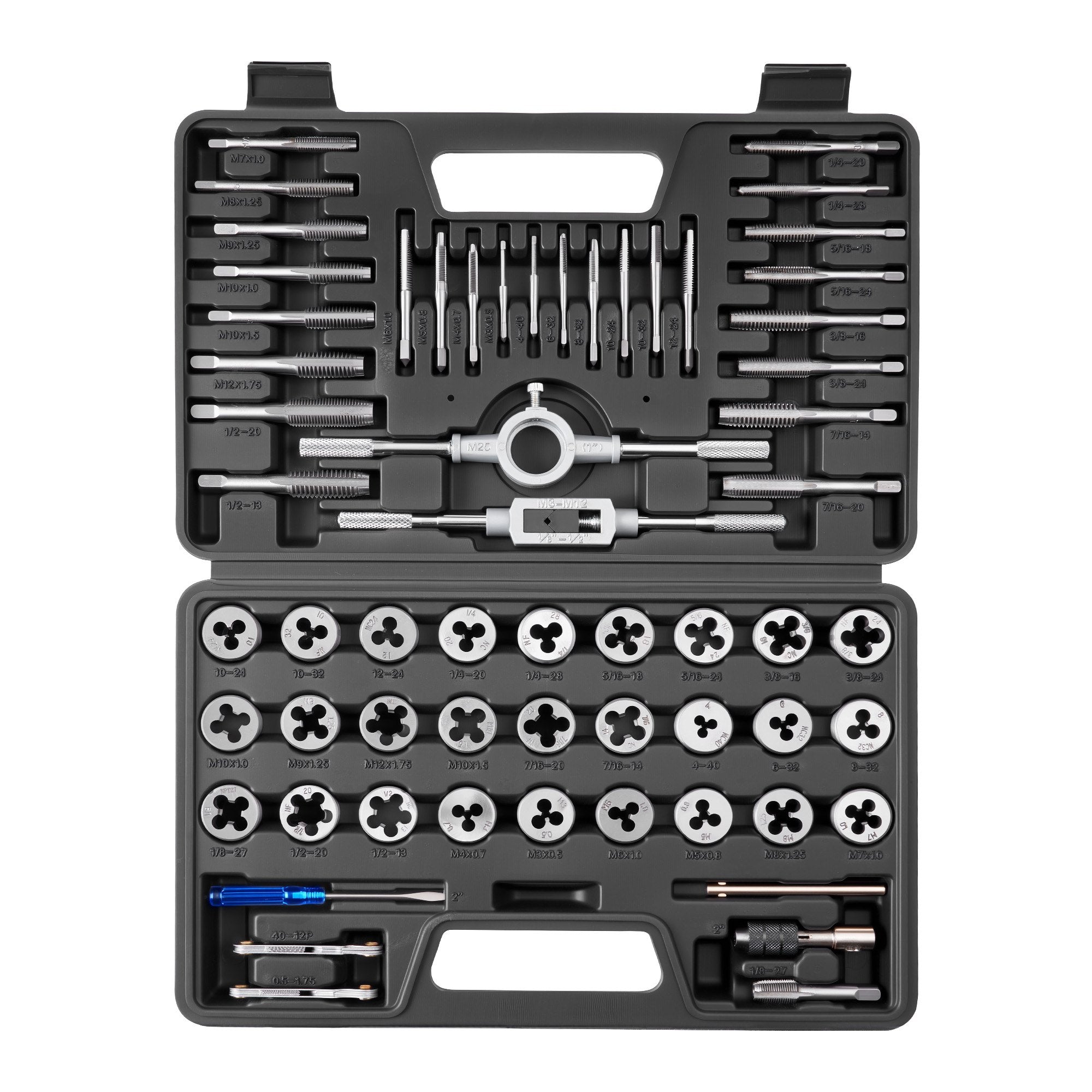 Sriegiklių ir sriegpjovių rinkinys VEVOR 60PC, 60 dalių