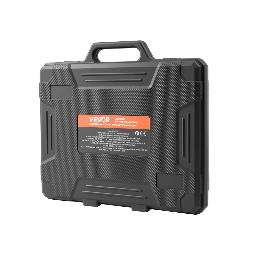Sriegiklių ir sriegpjovių rinkinys VEVOR 51PC imperial, 51 dalis