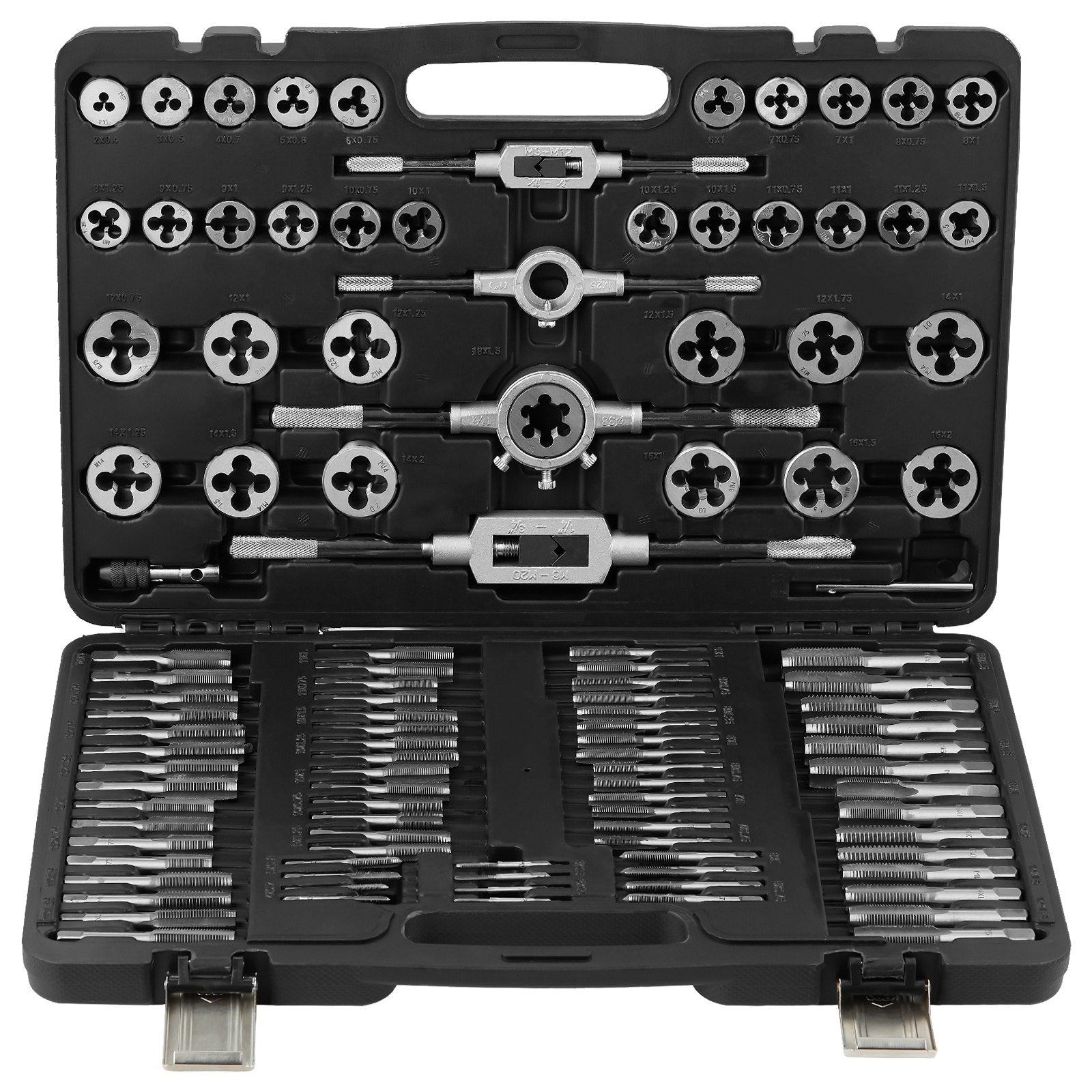 Sriegiklių ir sriegpjovių rinkinys VEVOR 110PC, M2-M18