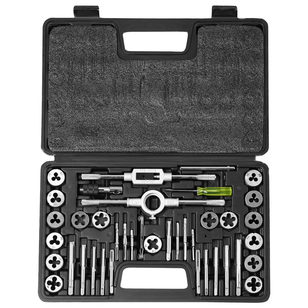 Sriegiklių ir sriegpjovių rinkinys VEVOR 40PC, M3-M12