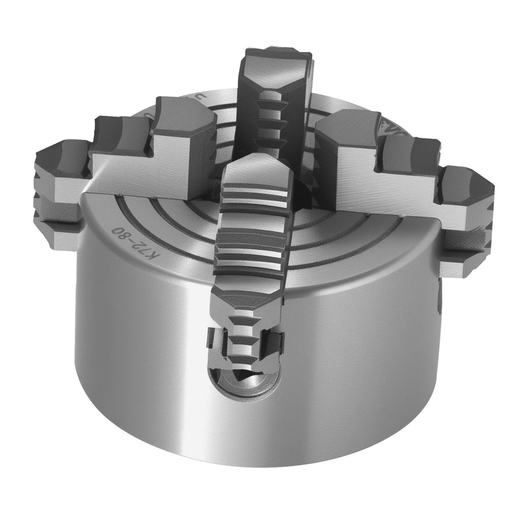 Keturių kumštelių tekinimo griebtuvas VEVOR K72 80, 80 mm