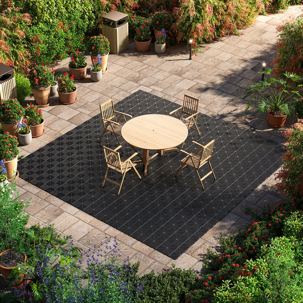 Sujungiami drenažiniai kilimėliai VEVOR PJGS-30x30x1.5-B, 310 x 310 mm, 50 vnt.