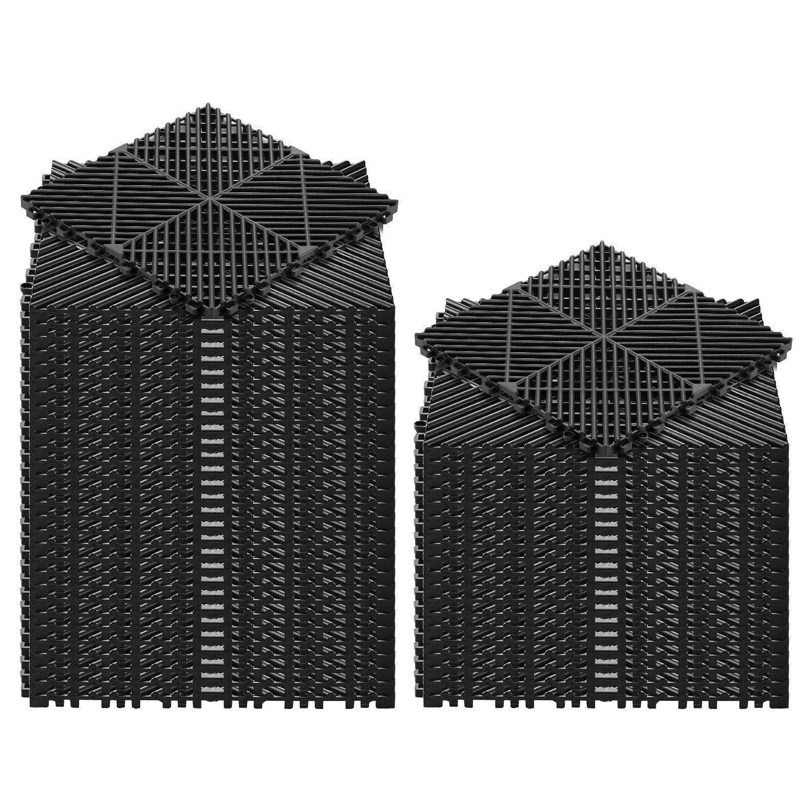 Sujungiami drenažiniai kilimėliai VEVOR PJGS-30x30x1.5-B, 310 x 310 mm, 50 vnt.