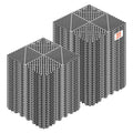 Sujungiami drenažiniai kilimėliai VEVOR PJGS-30x30x1.5-G, 55 vnt. rinkinys