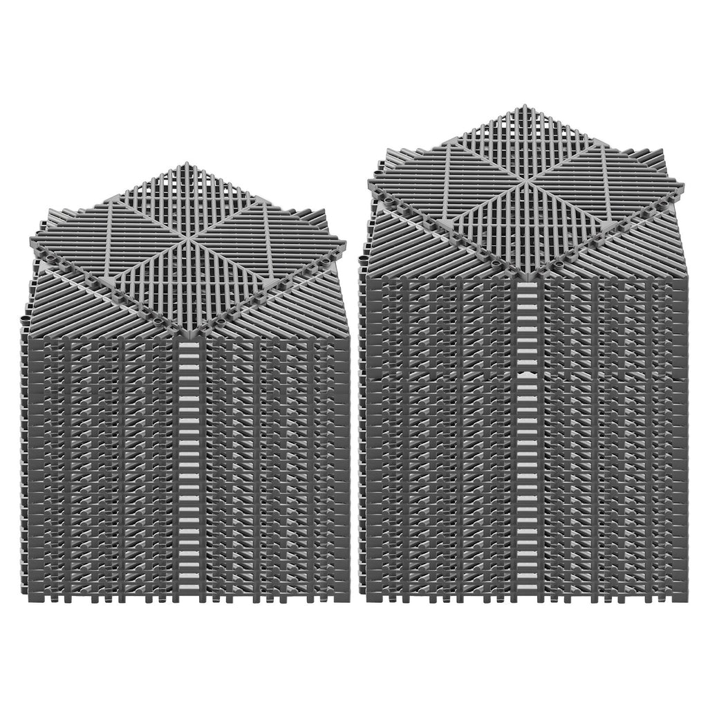 Sujungiami drenažiniai kilimėliai VEVOR PJGS-30x30x1.5-G, 55 vnt. rinkinys