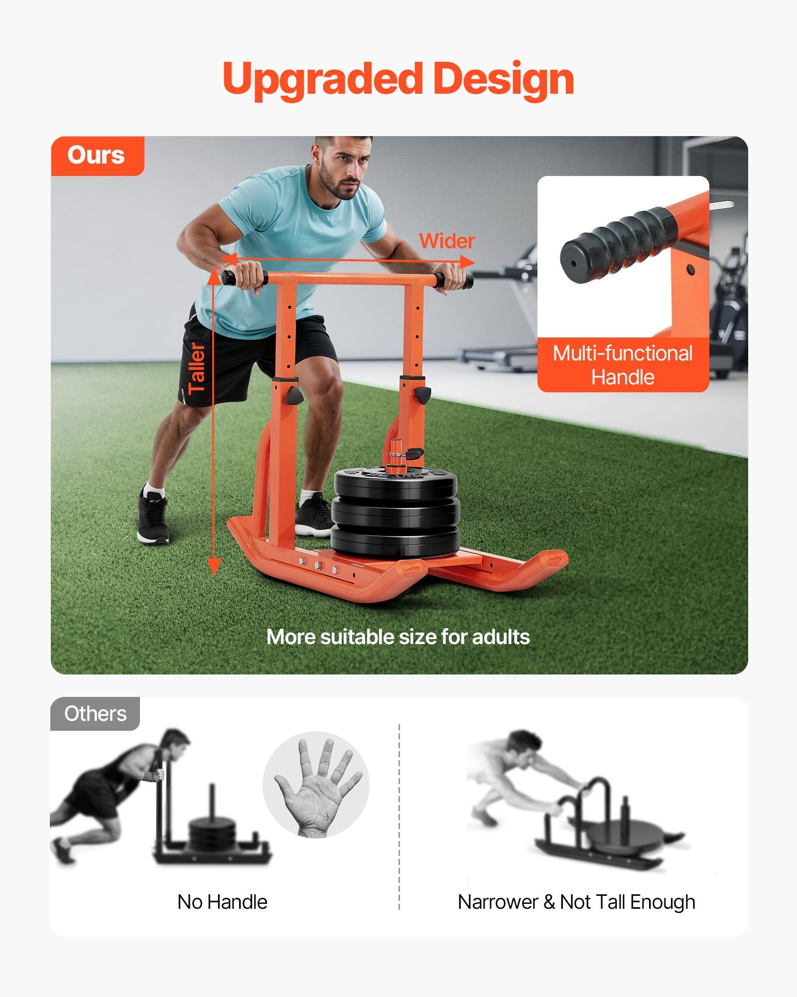Sunkumų rogės VEVOR Q161H, 125 kg apkrova