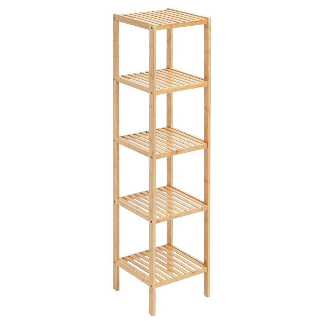 Pastatoma bambukinė lentyna VEVOR OPX-BCB55N, 5 aukštų