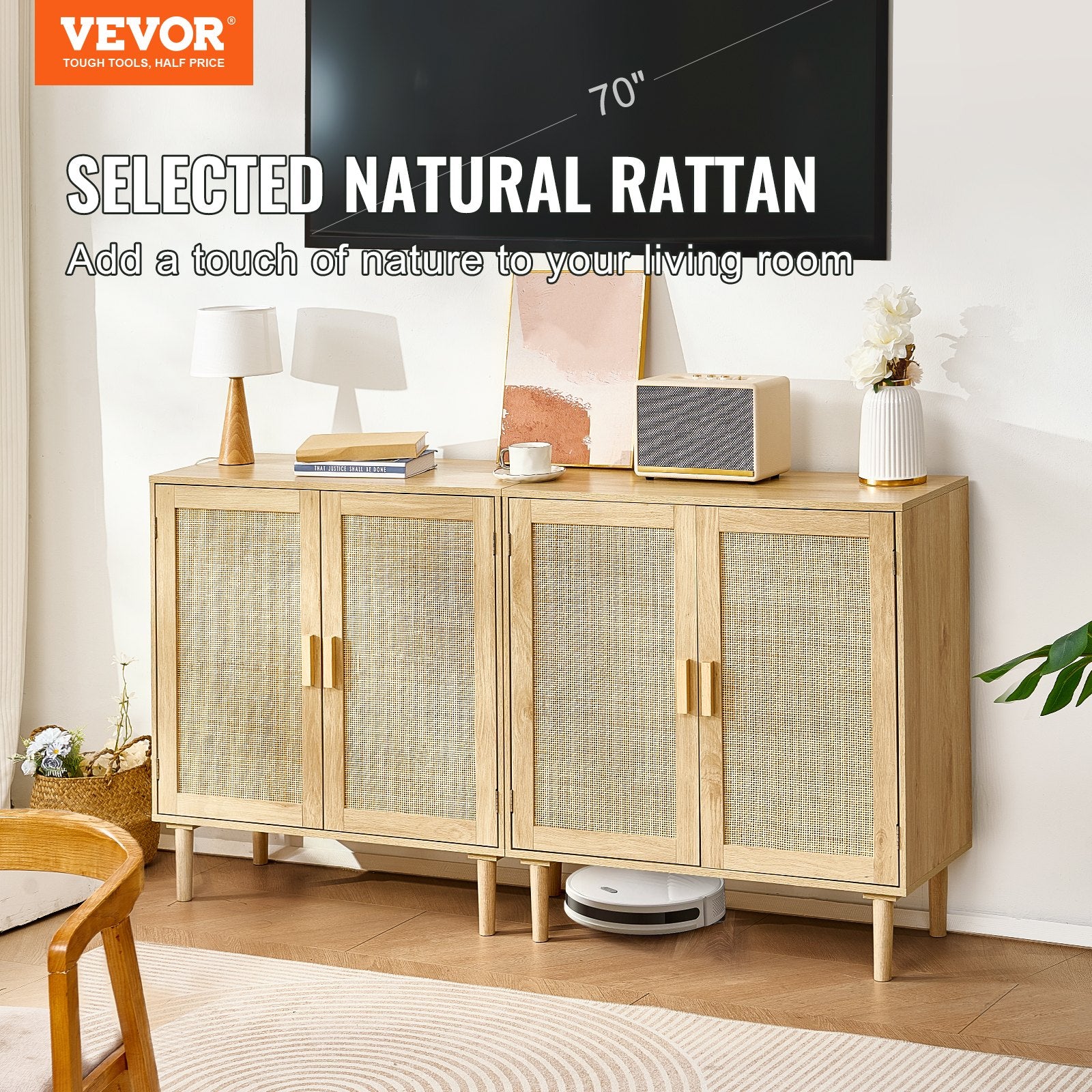 Pintų durelių spintelė VEVOR SR191522X2, 2 vnt. komplektas