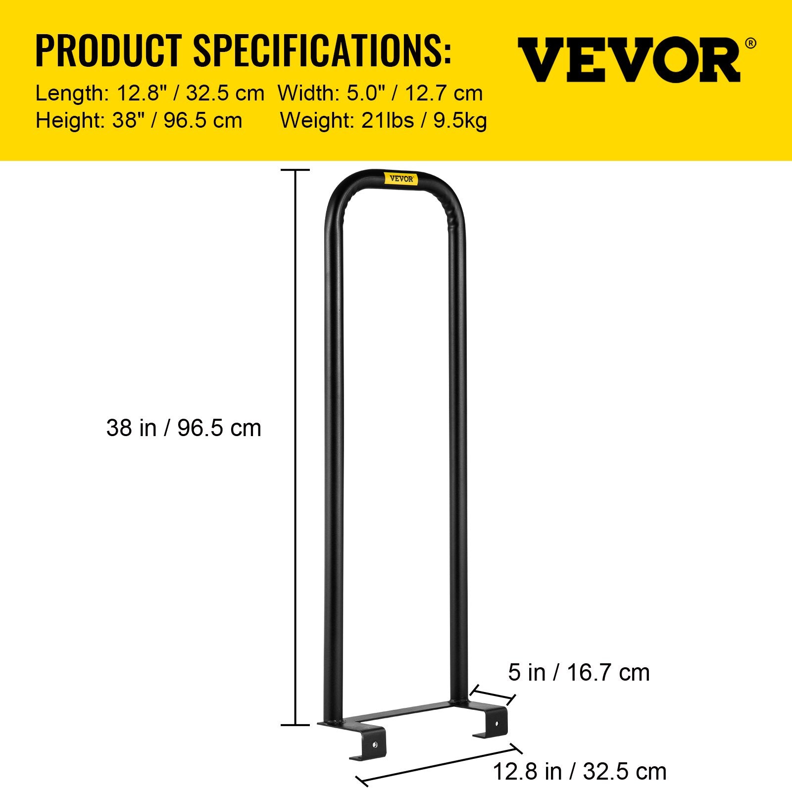 Vežimėlio rėmo praplėtimas VEVOR DC-12.8, 113 kg keliamoji galia