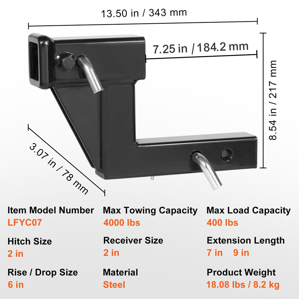 Priekabos kablio adapteris VEVOR LFYC07, 1814 kg vilkimo galia