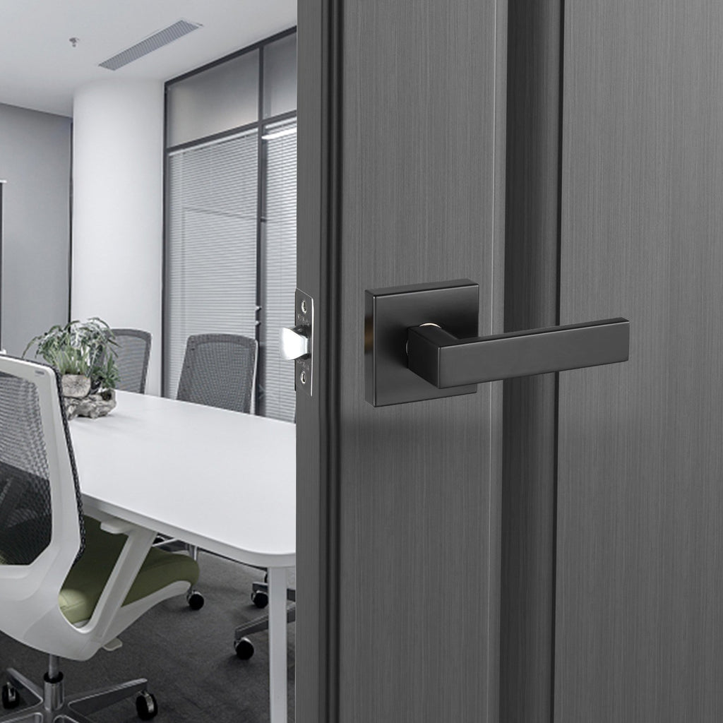 Vidaus durų rankena VEVOR KJ2118-PS-BLK, matinė juoda