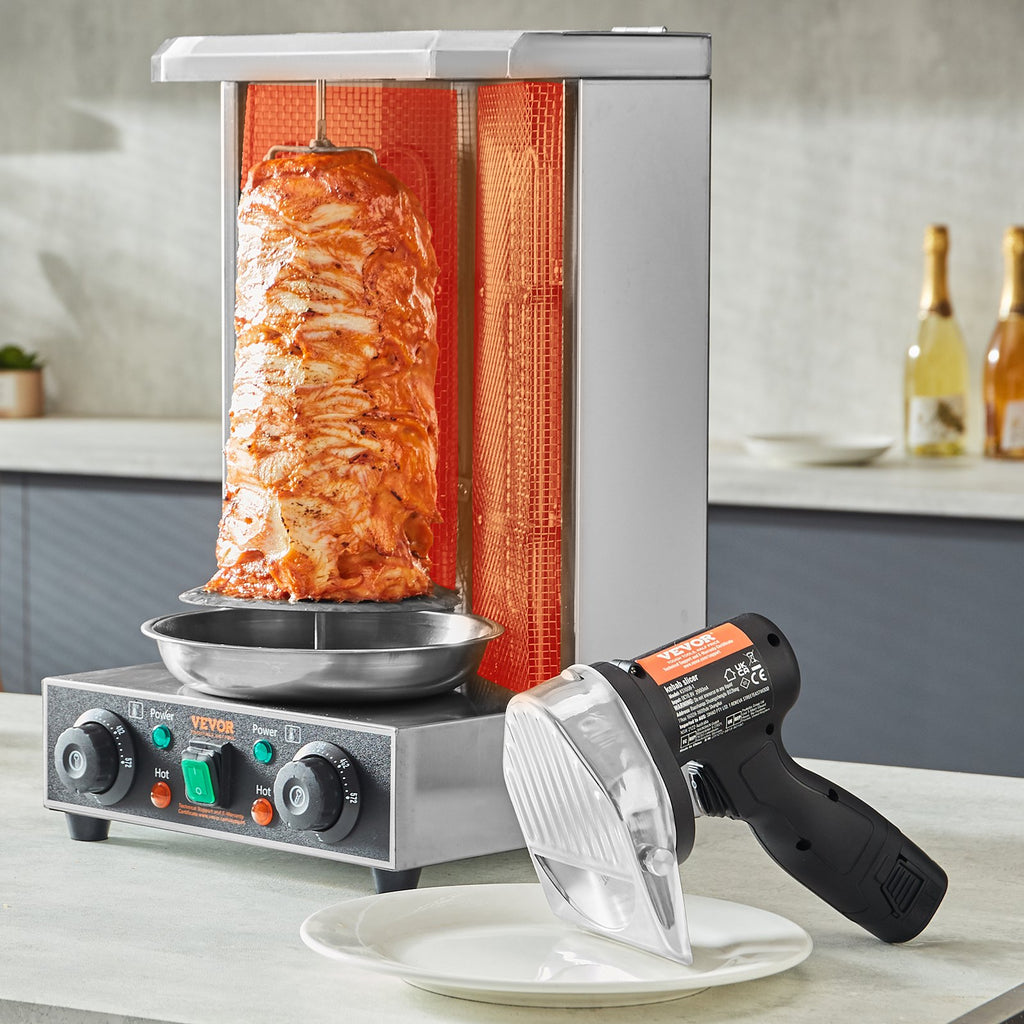 Elektrinis kebabų peilis VEVOR KS-100B-1, 80W akumuliatorinis