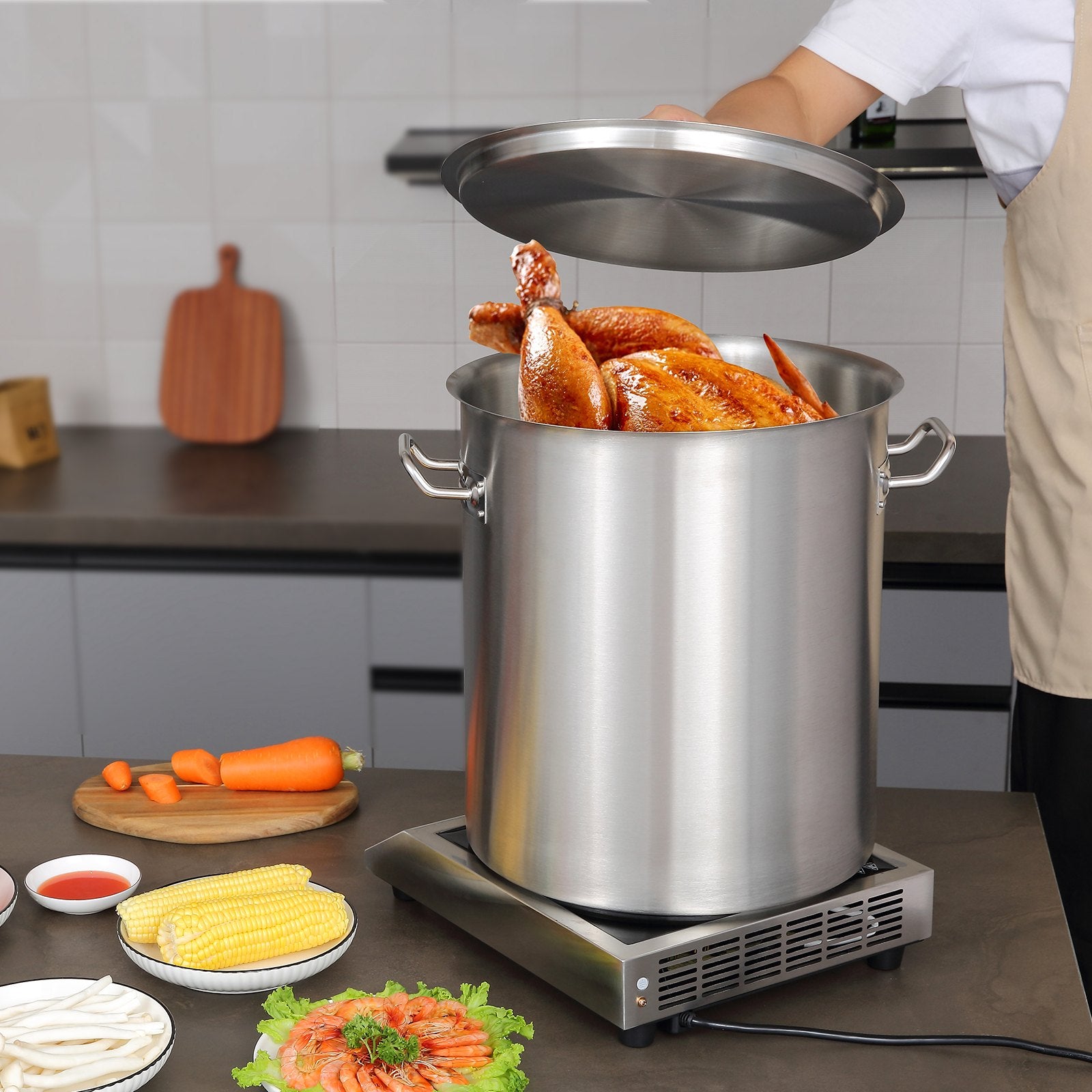 Nerūdijančio plieno puodas VEVOR SP354003D, 39,7 l