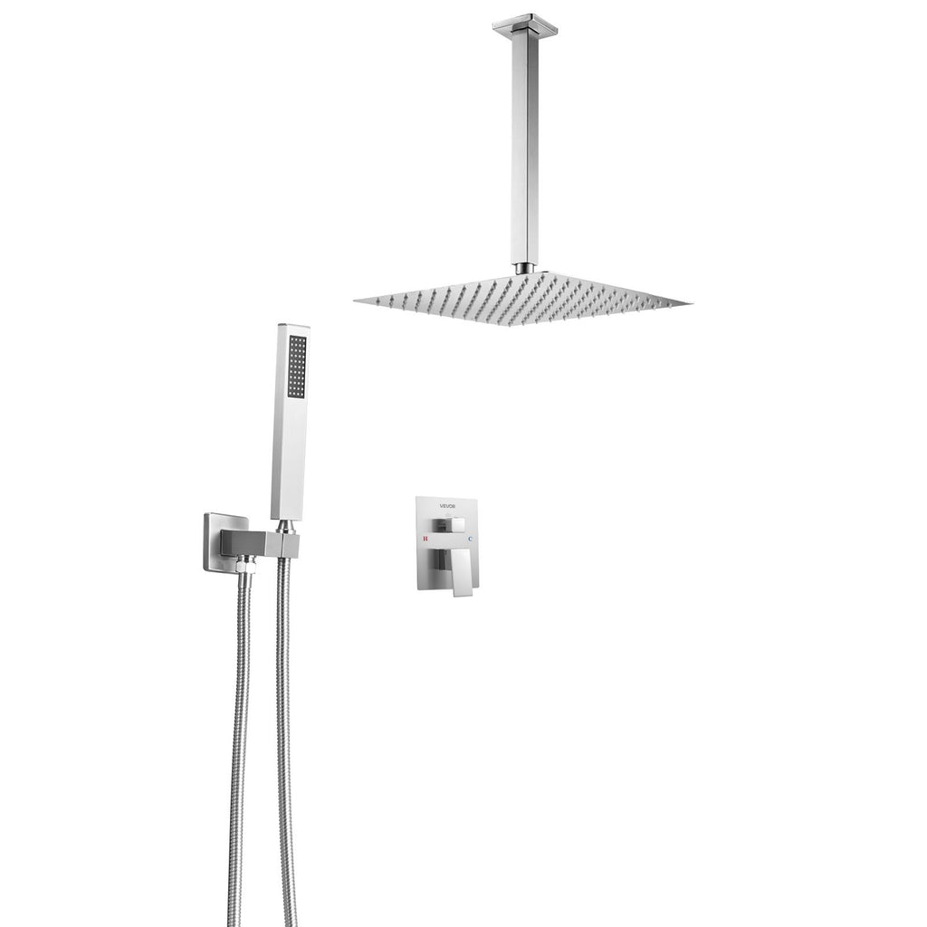 Dušo maišytuvo komplektas VEVOR DF12-221G, 30,5 cm lietaus galva
