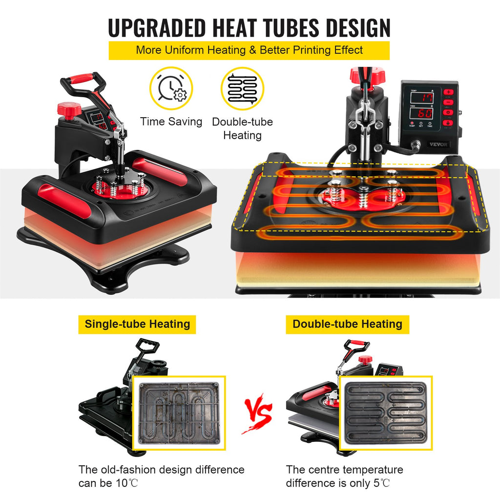 Termopresas VEVOR 5 in 1, 1000W