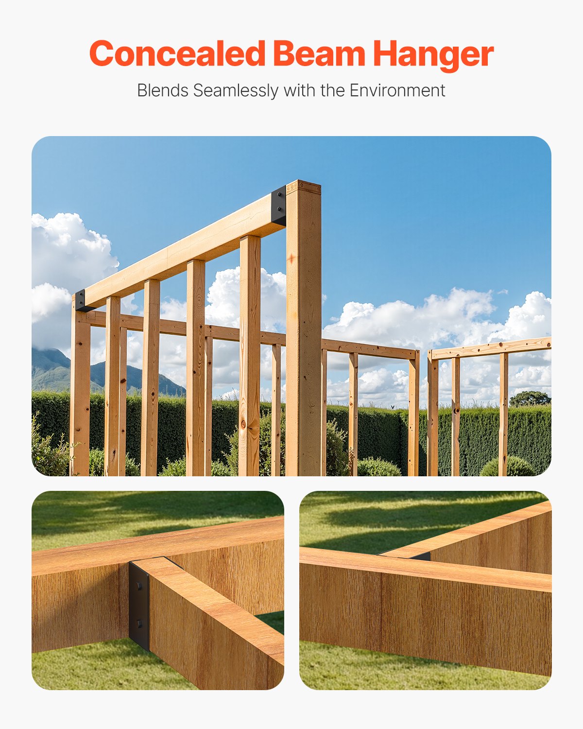 Paslėptas sijų laikiklis VEVOR TLDJYCS-2X4IN-24, 24 vnt.