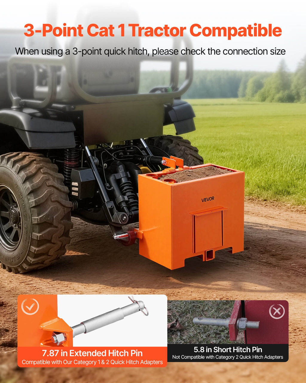 Balastinė dėžė VEVOR O-01, 363 kg keliamoji galia