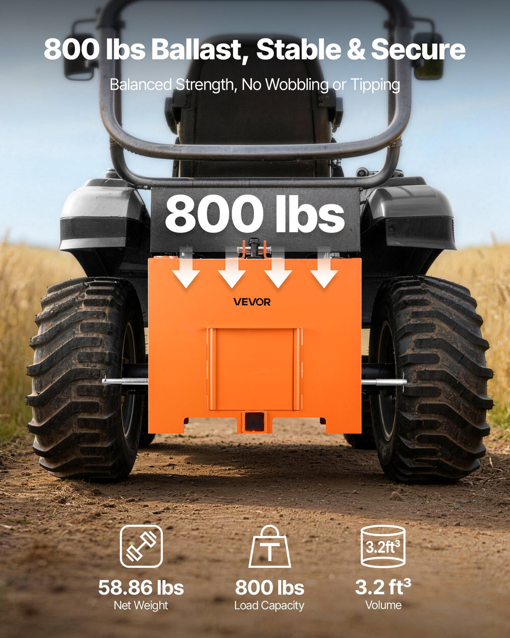 Balastinė dėžė VEVOR O-01, 363 kg keliamoji galia