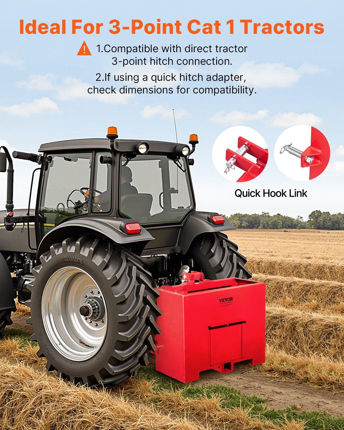 Balastinė dėžė traktoriui VEVOR R-01, 363 kg talpa