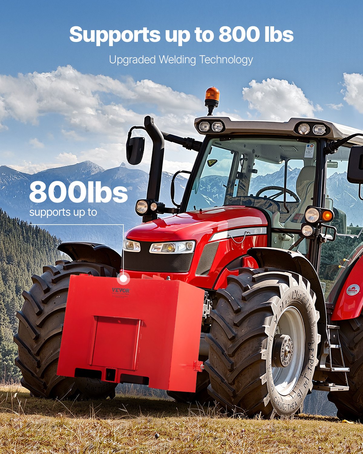 Balastinė dėžė traktoriui VEVOR R-01, 363 kg talpa