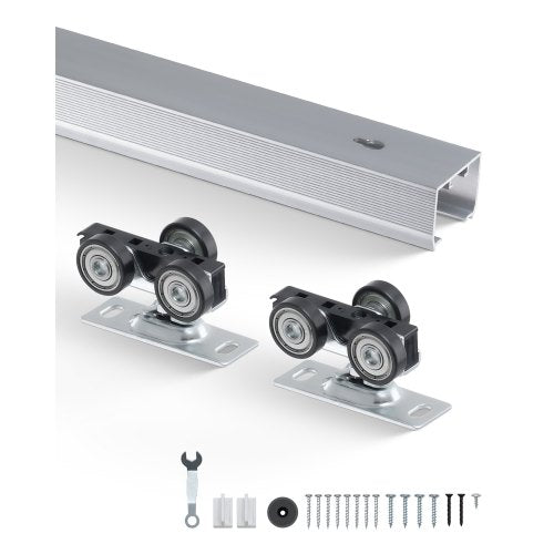 Stumdomų durų į sieną mechanizmas VEVOR YMXT-XC39-6, 174,6 cm bėgelis