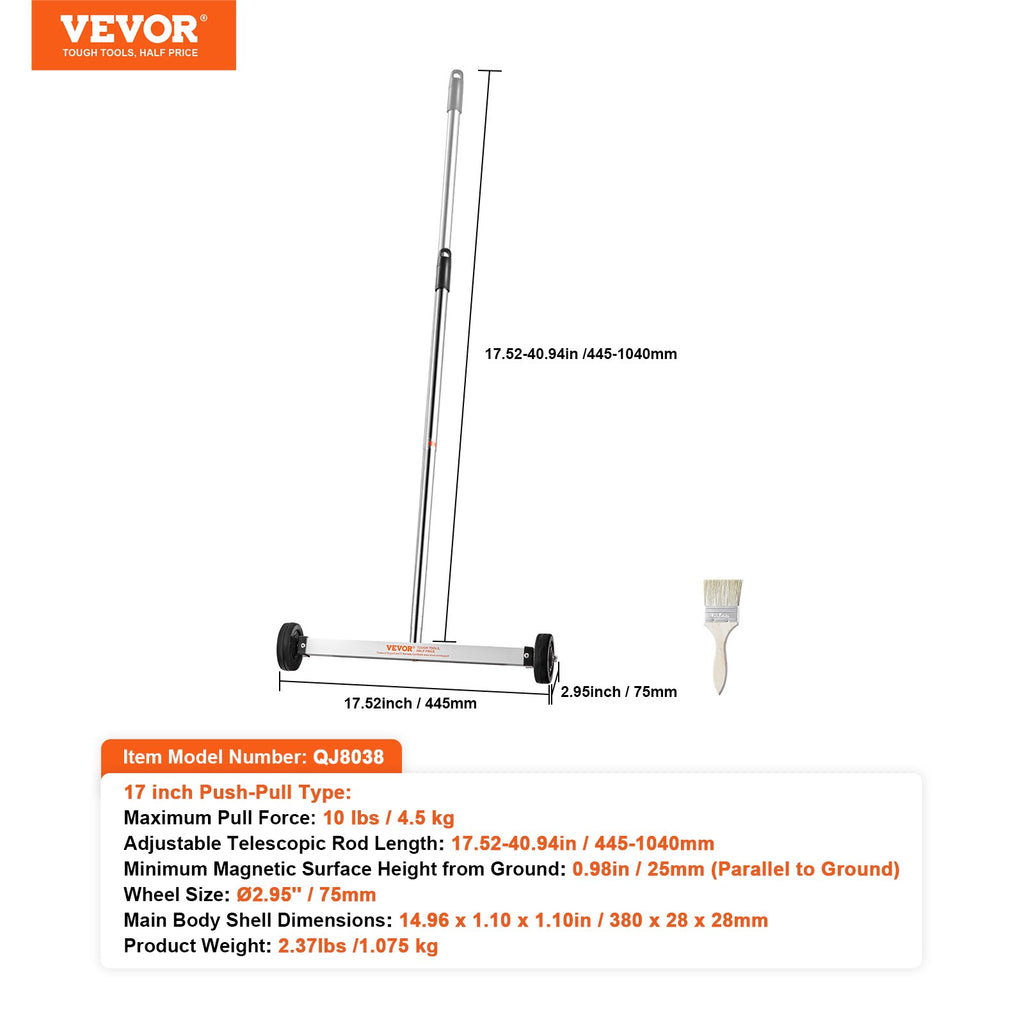 Magnetinė šluota VEVOR QJ8038, 4,5 kg keliamoji galia
