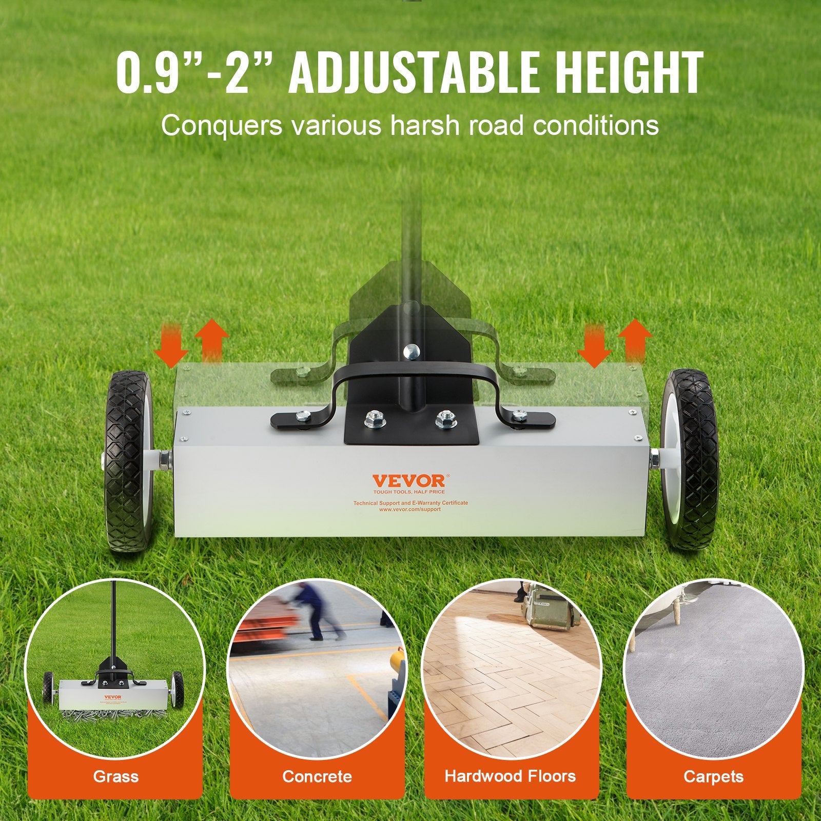 Magnetinė šluota VEVOR QJ8012-18, 20,4 kg keliamoji galia