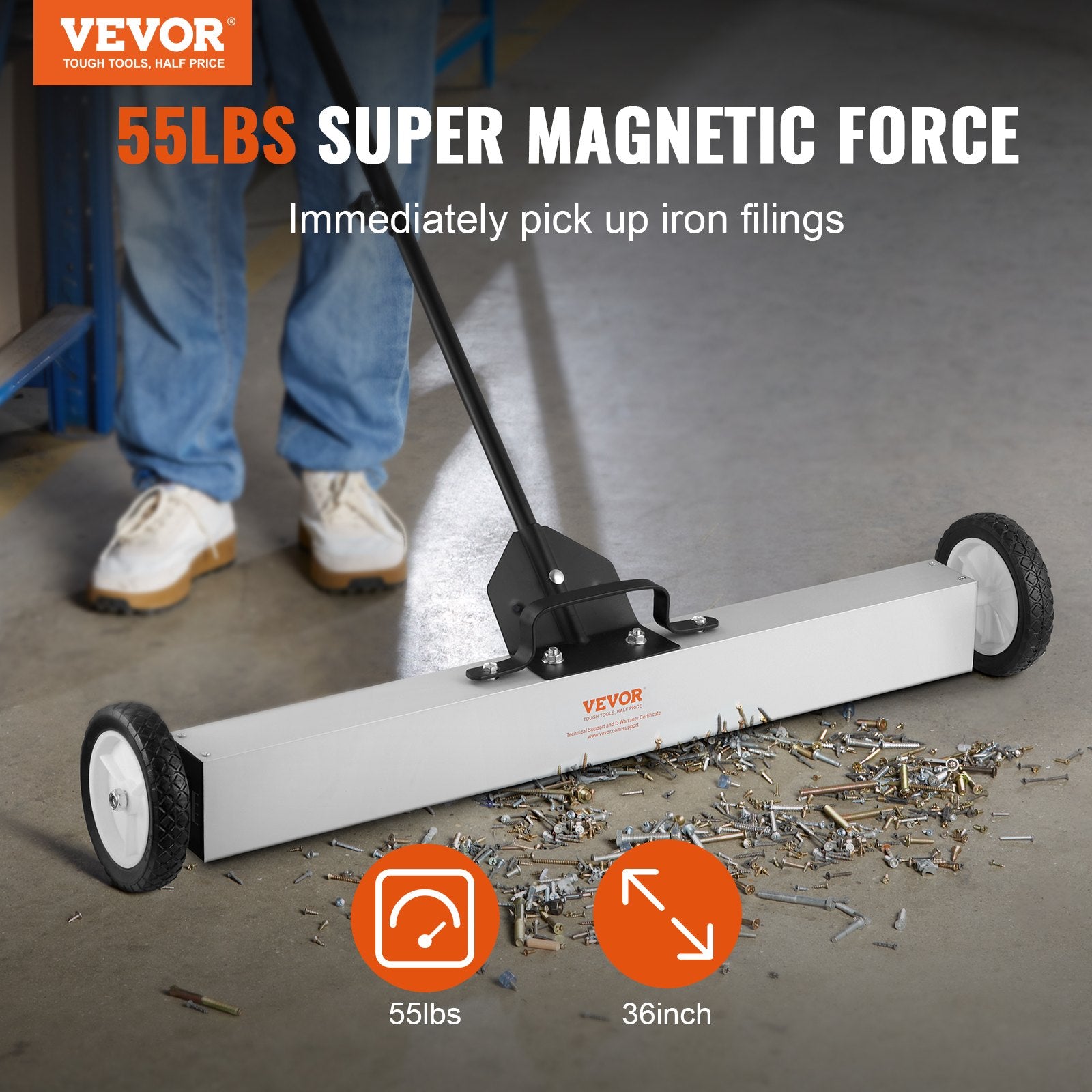 Magnetinė šluota VEVOR QJ8012-36, 24,9 kg keliamoji galia