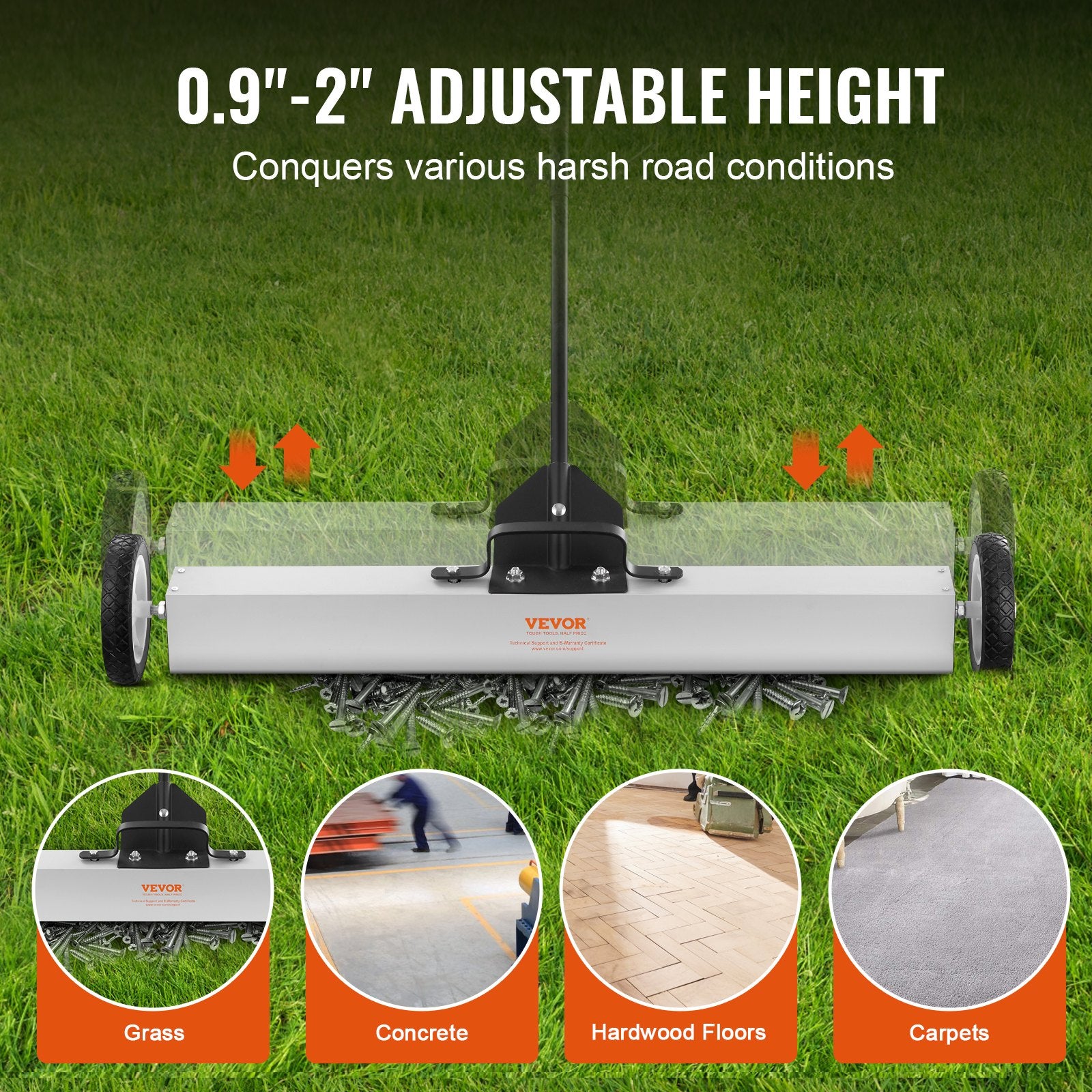 Magnetinė šluota VEVOR QJ8012-36, 24,9 kg keliamoji galia