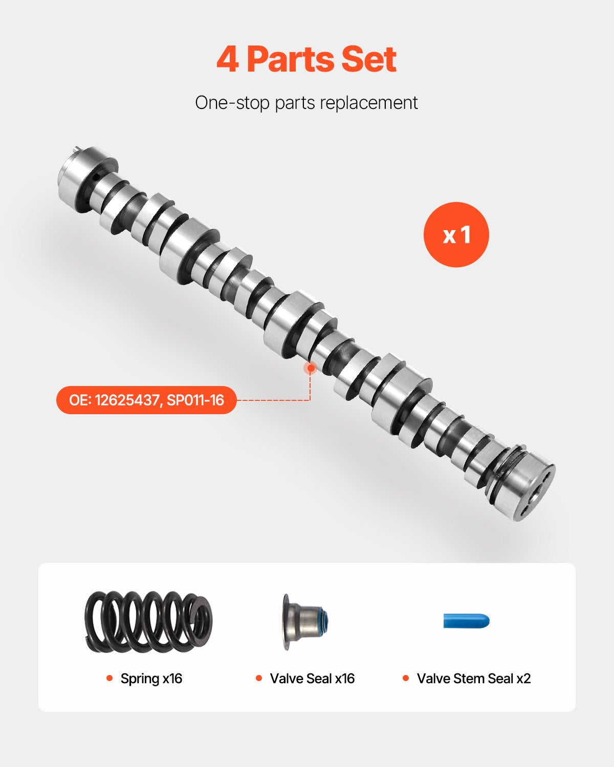Paskirstymo veleno komplektas VEVOR LS Truck Cam Kit, skirtas GM Gen3/4 varikliams