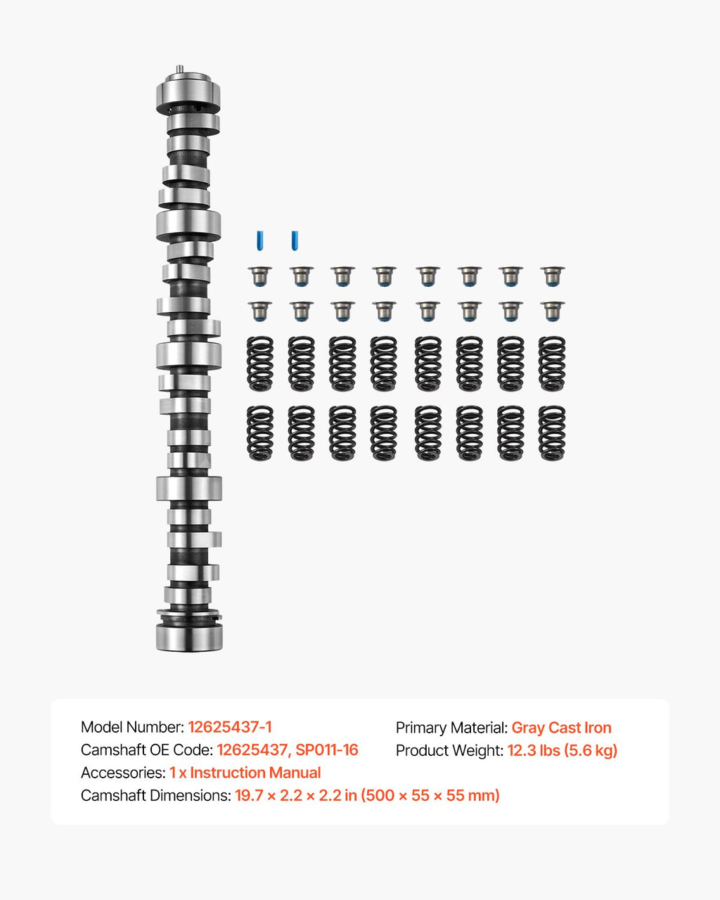 Paskirstymo veleno komplektas VEVOR LS Truck Cam Kit, skirtas GM Gen3/4 varikliams