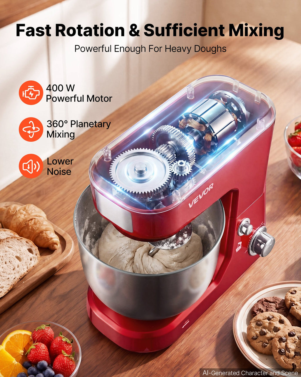 Virtuvinis kombainas VEVOR SC-236, 1000W