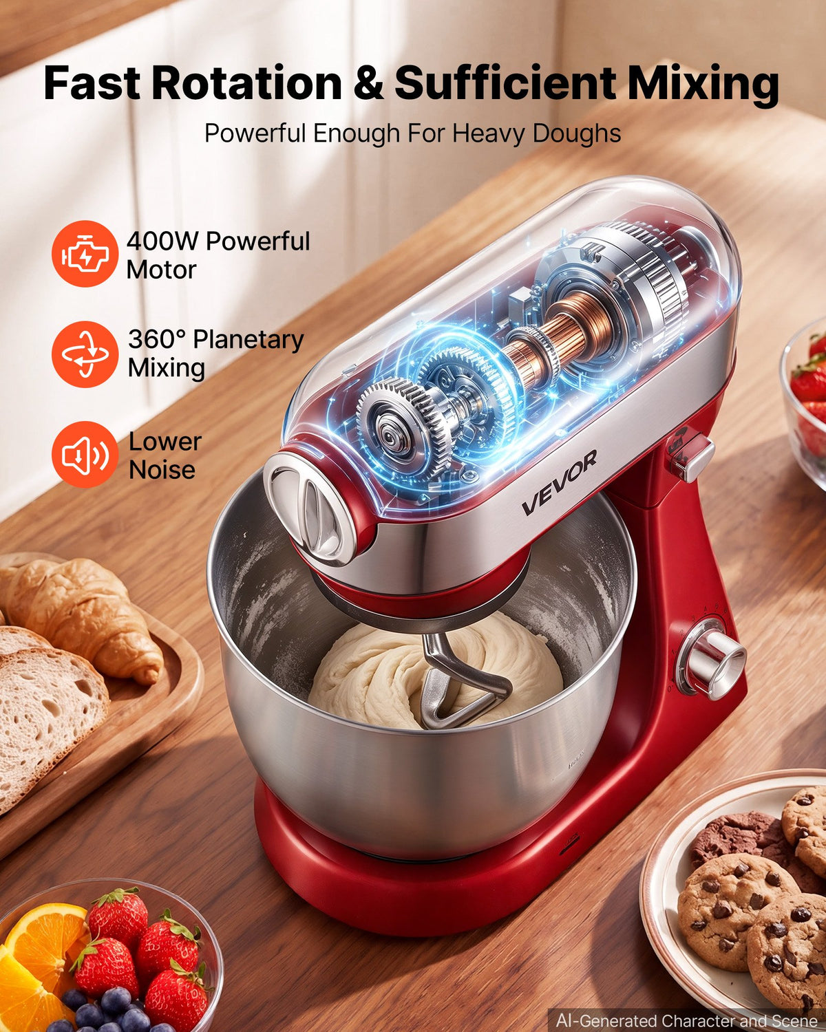 Virtuvinis kombainas VEVOR SC-265, 1000W