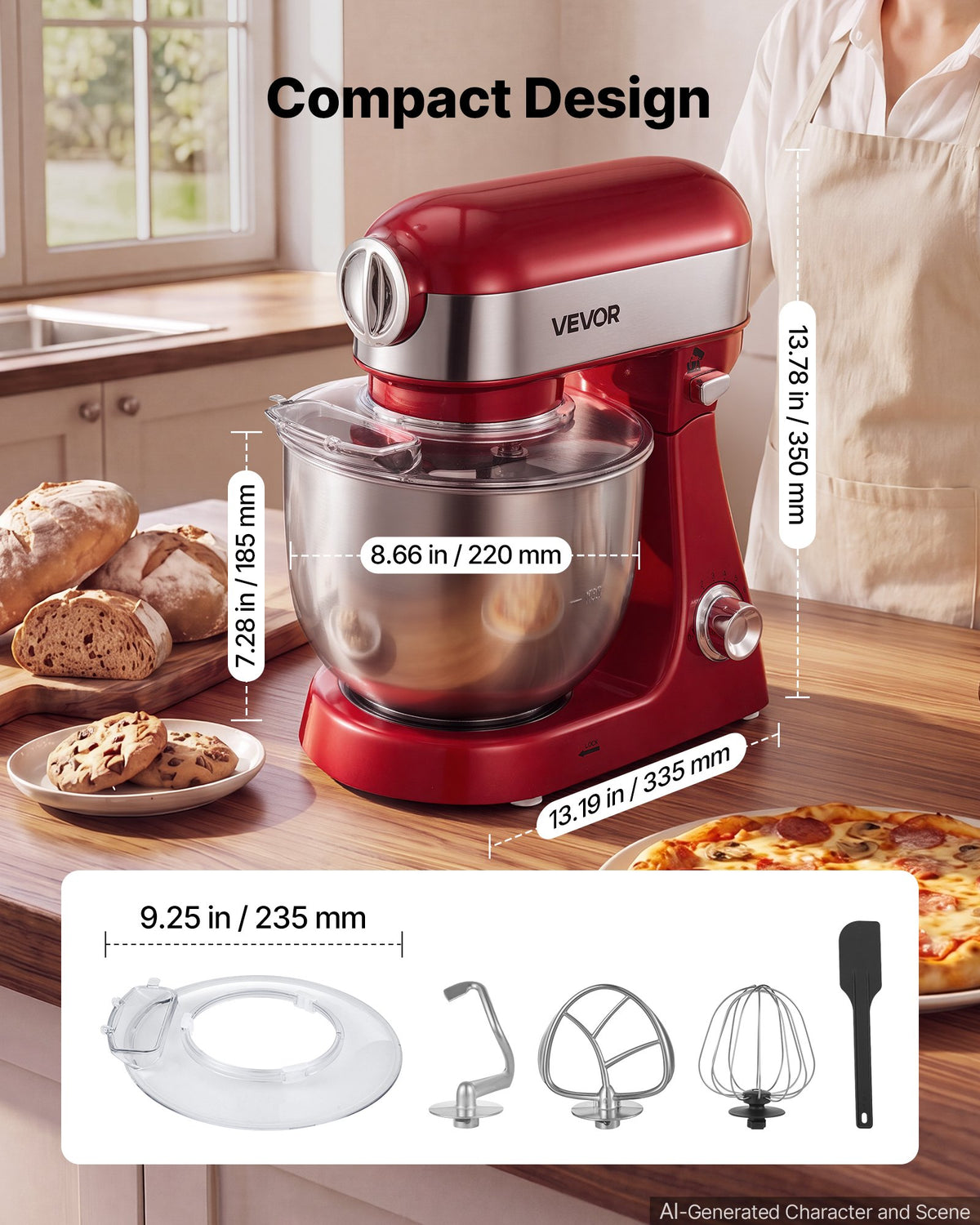 Virtuvinis kombainas VEVOR SC-265, 1000W