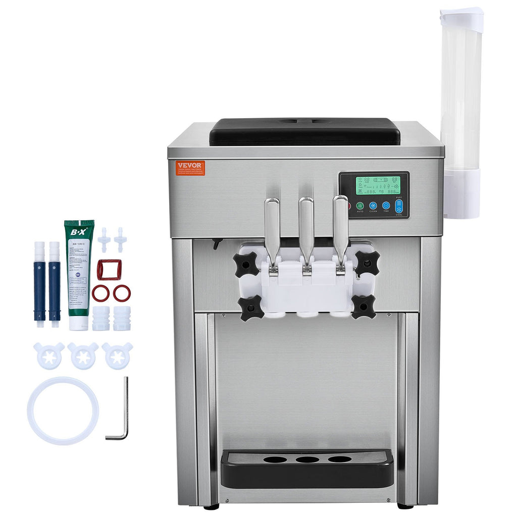 Pramoninis minkštų ledų aparatas VEVOR BQL-7220T, 1800W