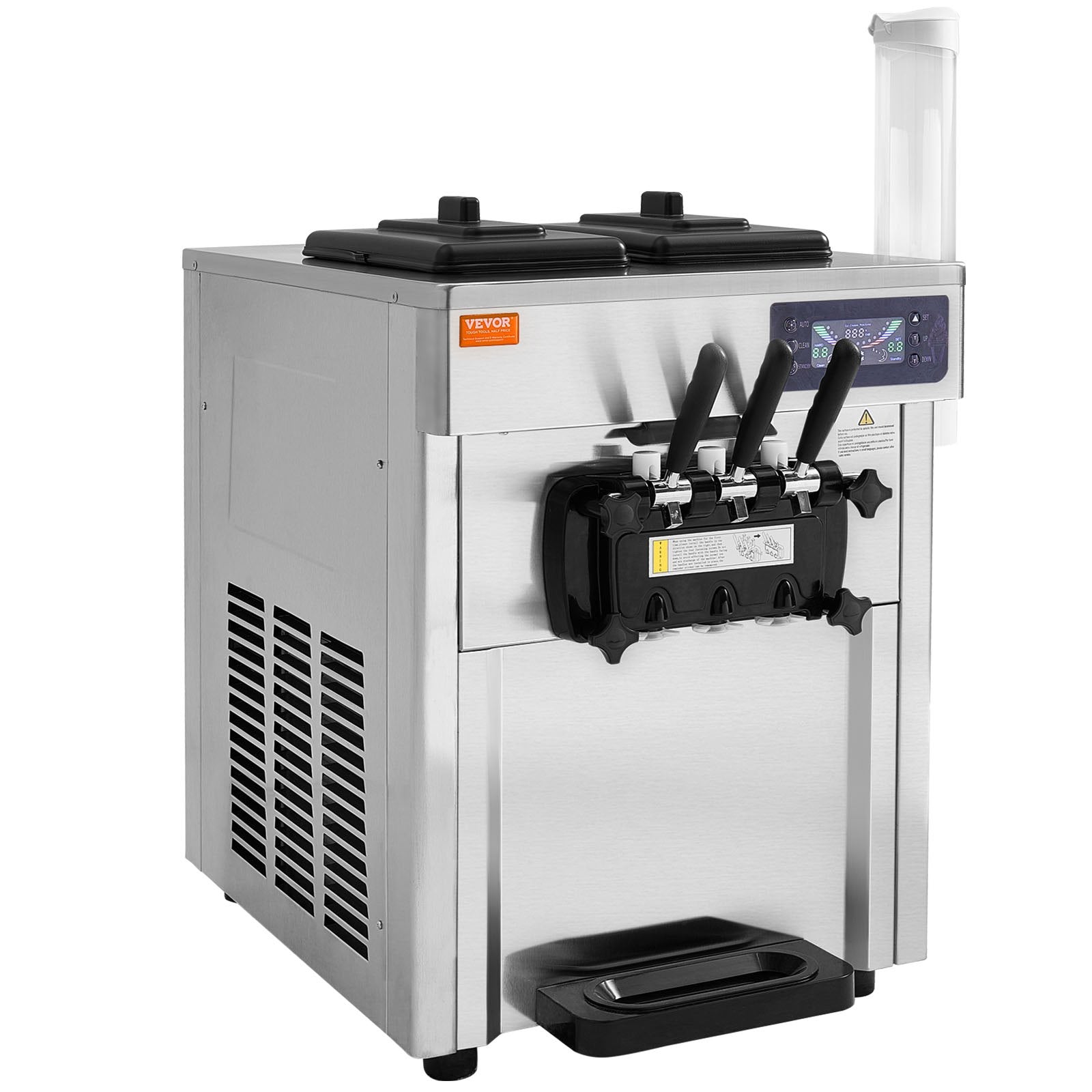 Pramoninis minkštų ledų aparatas VEVOR D520S, 18-28 l/val.