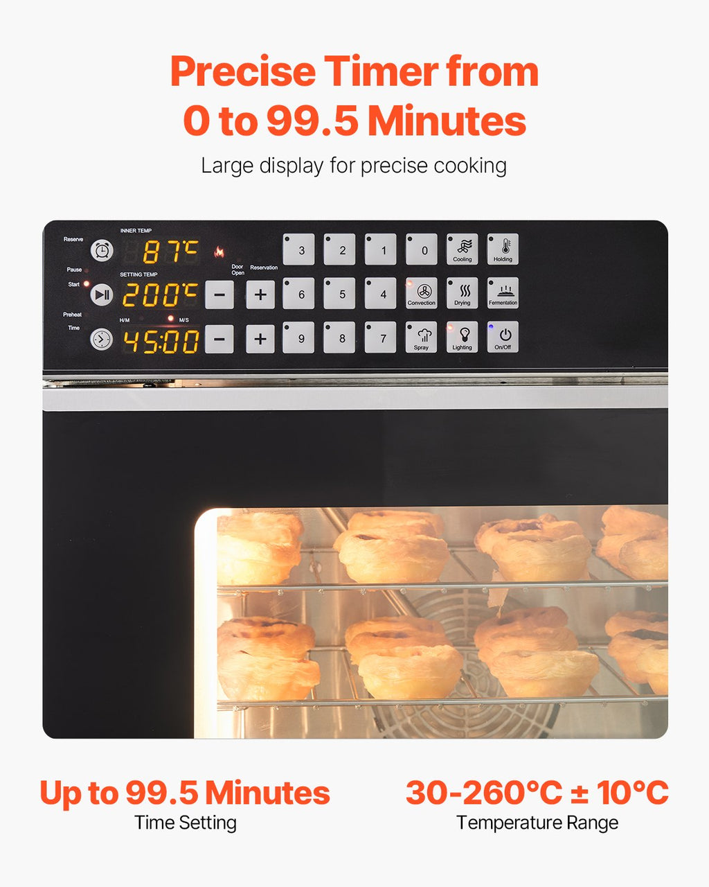 Konvekcinė krosnelė VEVOR FD-68DE, 2800W