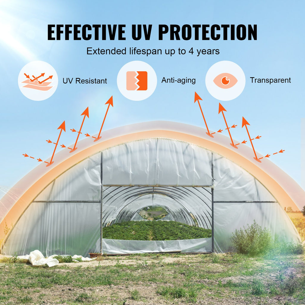 Šiltnamio plėvelė VEVOR YFSG1040, 3 x 12,2 m, 150 mikronų