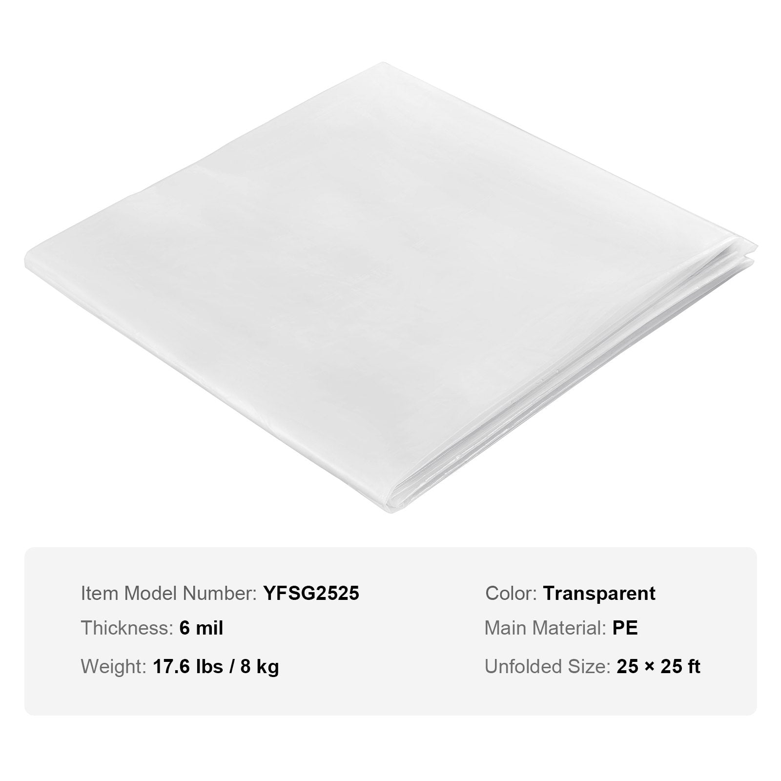 Šiltnamio plėvelė VEVOR YFSG2525, 7,6 x 7,6 m