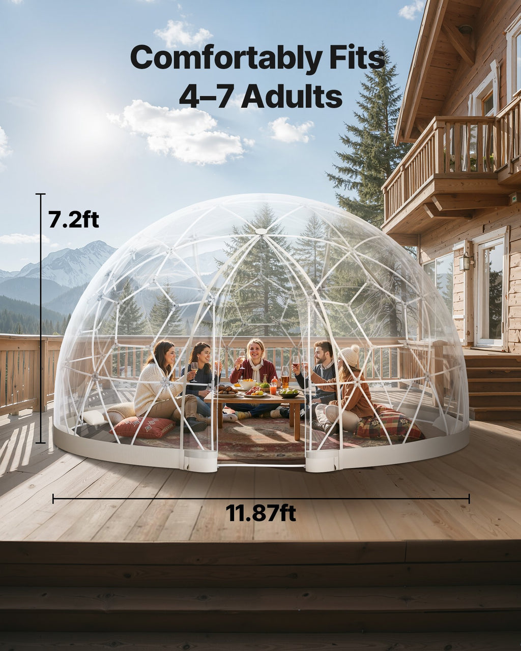 Sodo kupolas VEVOR GB-DOME-12, 3,6 x 2,2 m