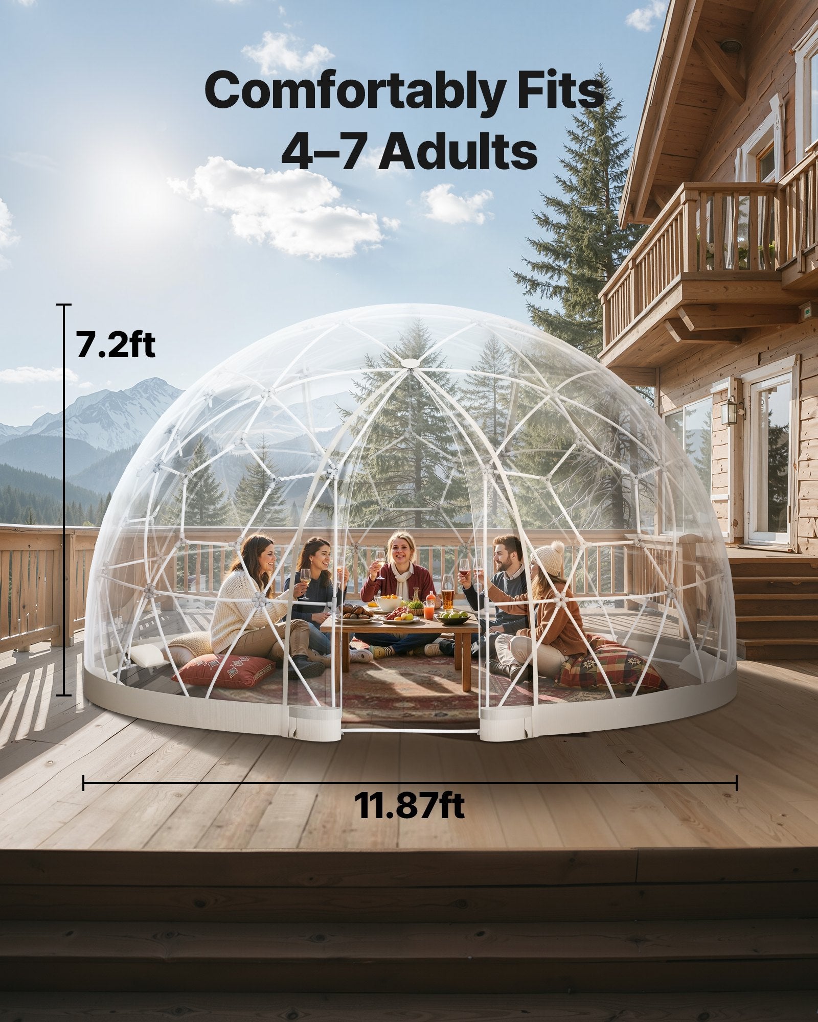 Sodo kupolas VEVOR GB-DOME-12, 3,6 x 2,2 m