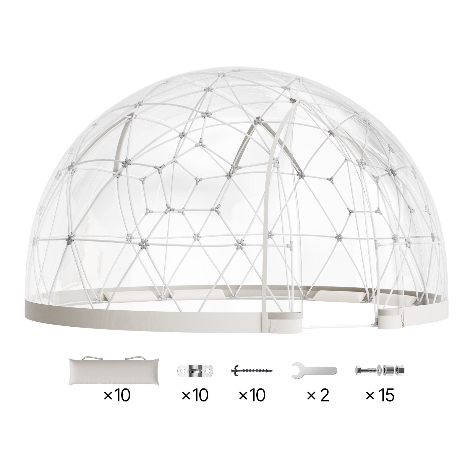 Sodo kupolas VEVOR GB-DOME-15, 4,5 x 2,9 m