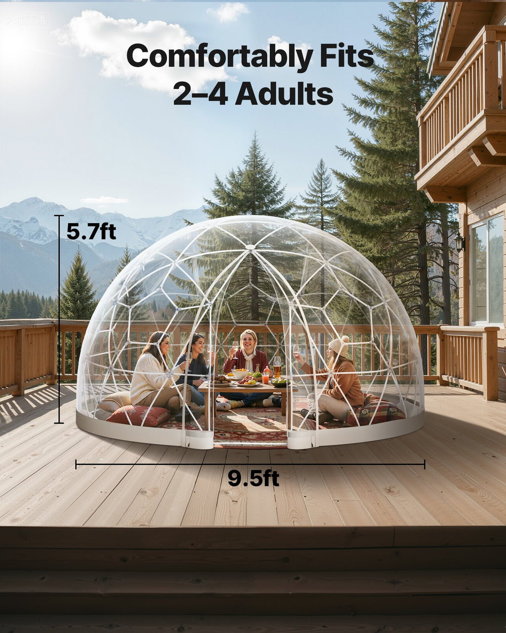 Sodo kupolas VEVOR GB-DOME-9.5, 2,9 m skersmens
