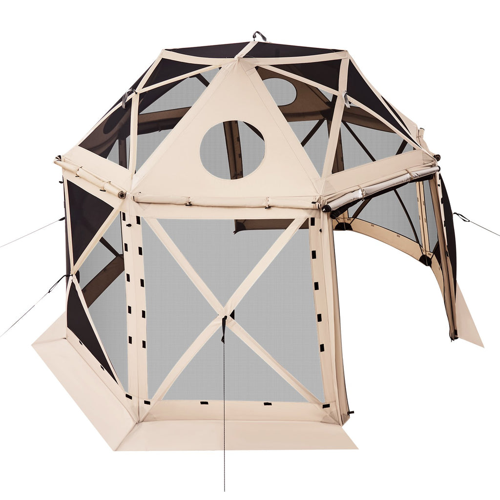 Iššokanti pavėsinė-palapinė VEVOR YR12x12Beige-13, 3,6x3,6 m