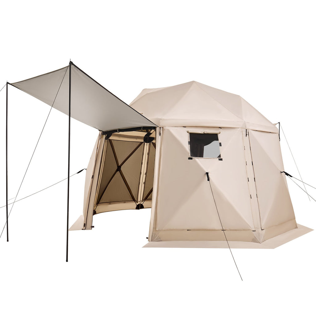 Iššokanti pavėsinė-palapinė VEVOR YR12x12Beige-13, 3,6x3,6 m