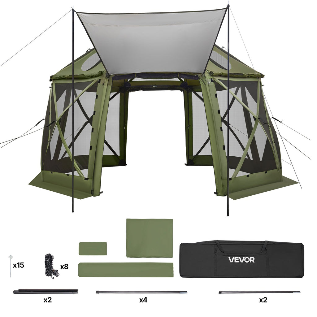 Iššokanti pavėsinė-palapinė su tinkleliu VEVOR YR13X13, 3,96 x 3,96 m